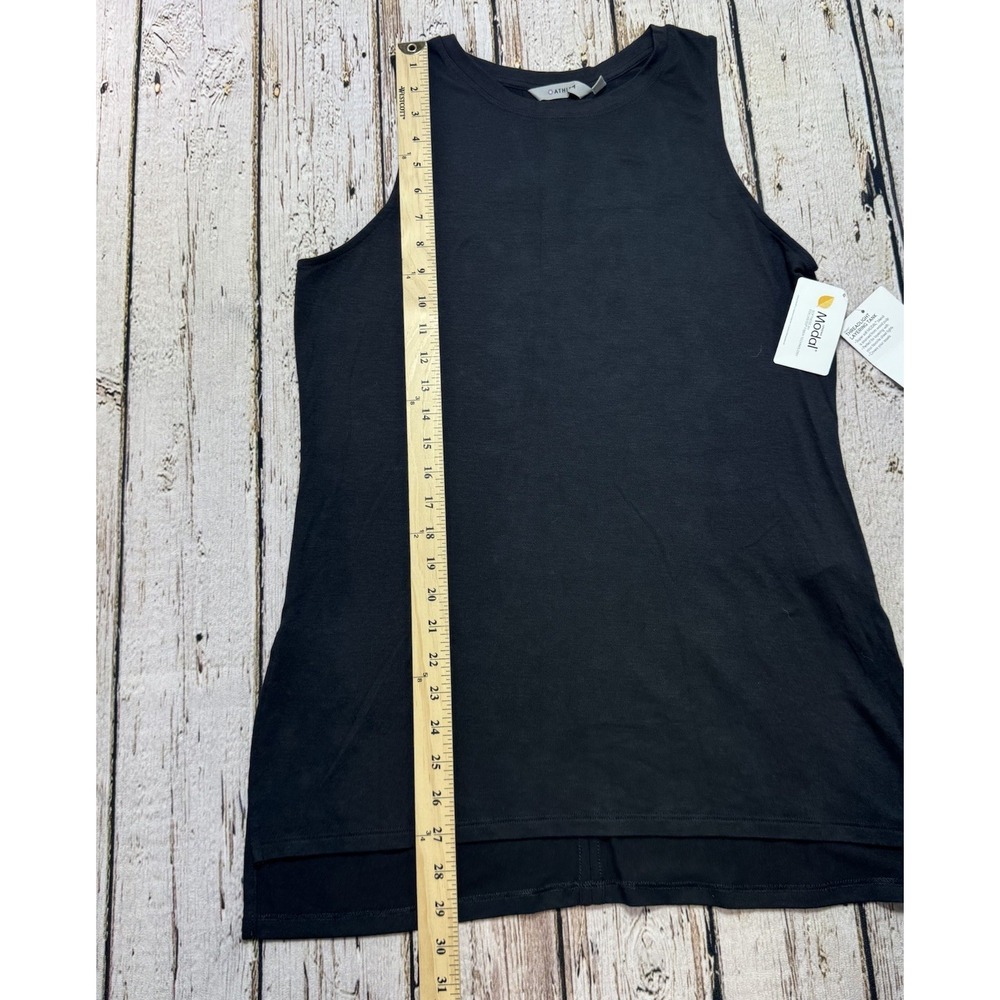 ATHLETA Threadlight Layering Tank Black Super Soft Modal Medium NWT - Picture 4 of 6